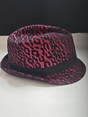 Pink and Black Leopard Print  Hat